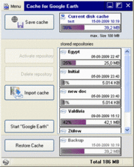 Cache for Google Earth screenshot